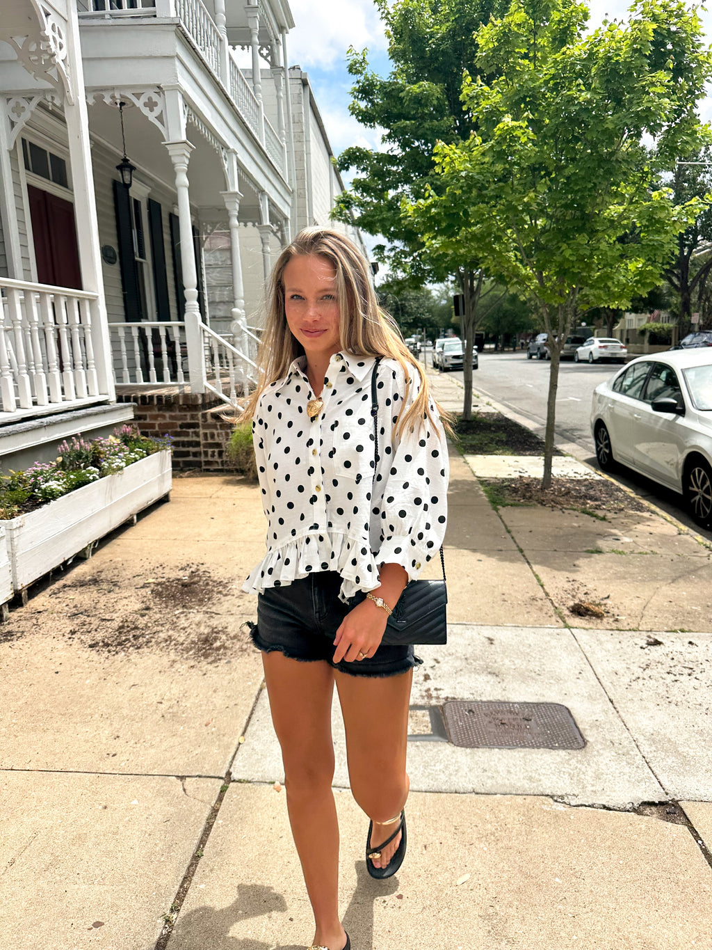 White Dottie Top