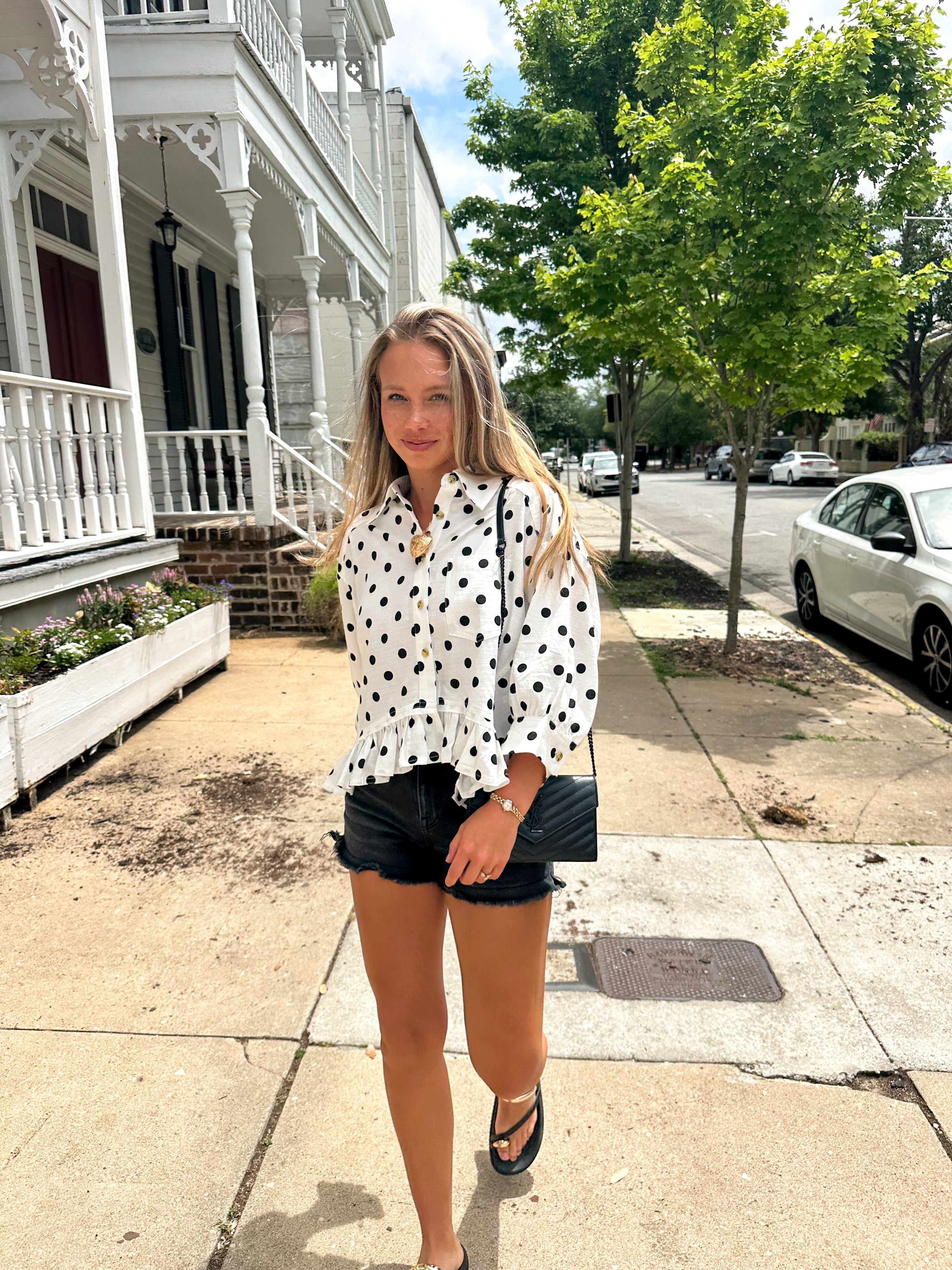 White Dottie Top