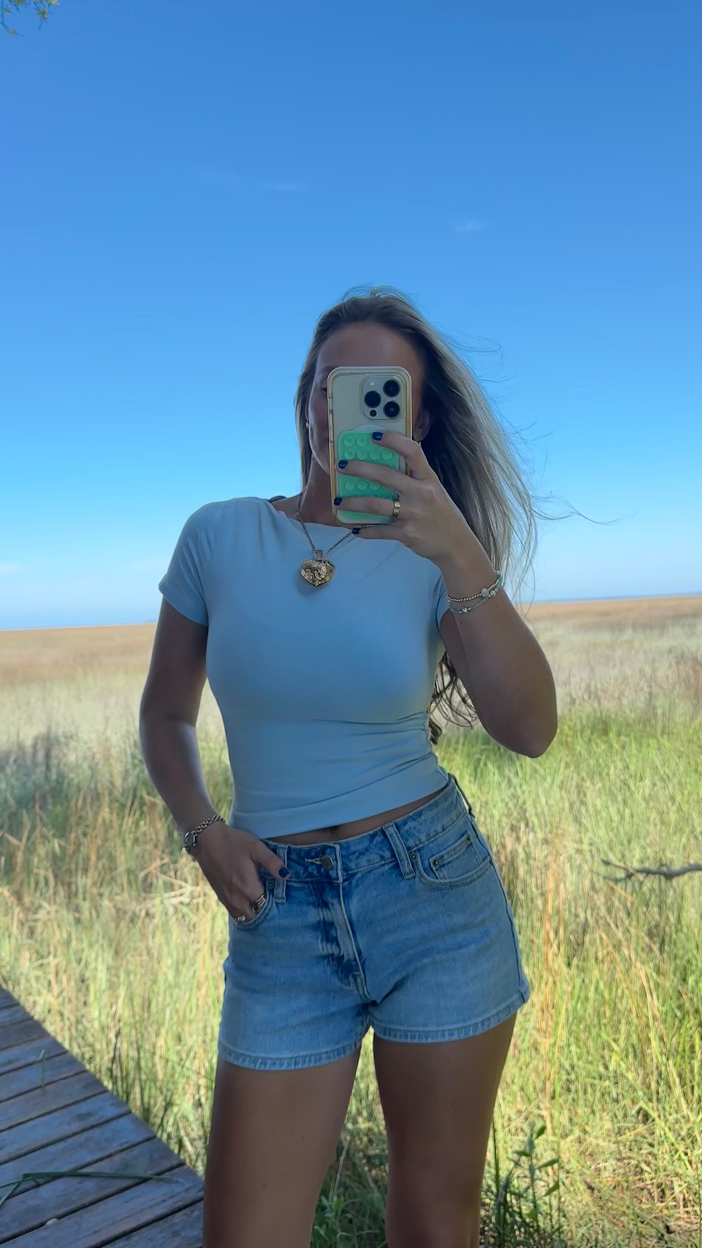 Coastline classic Top light blue