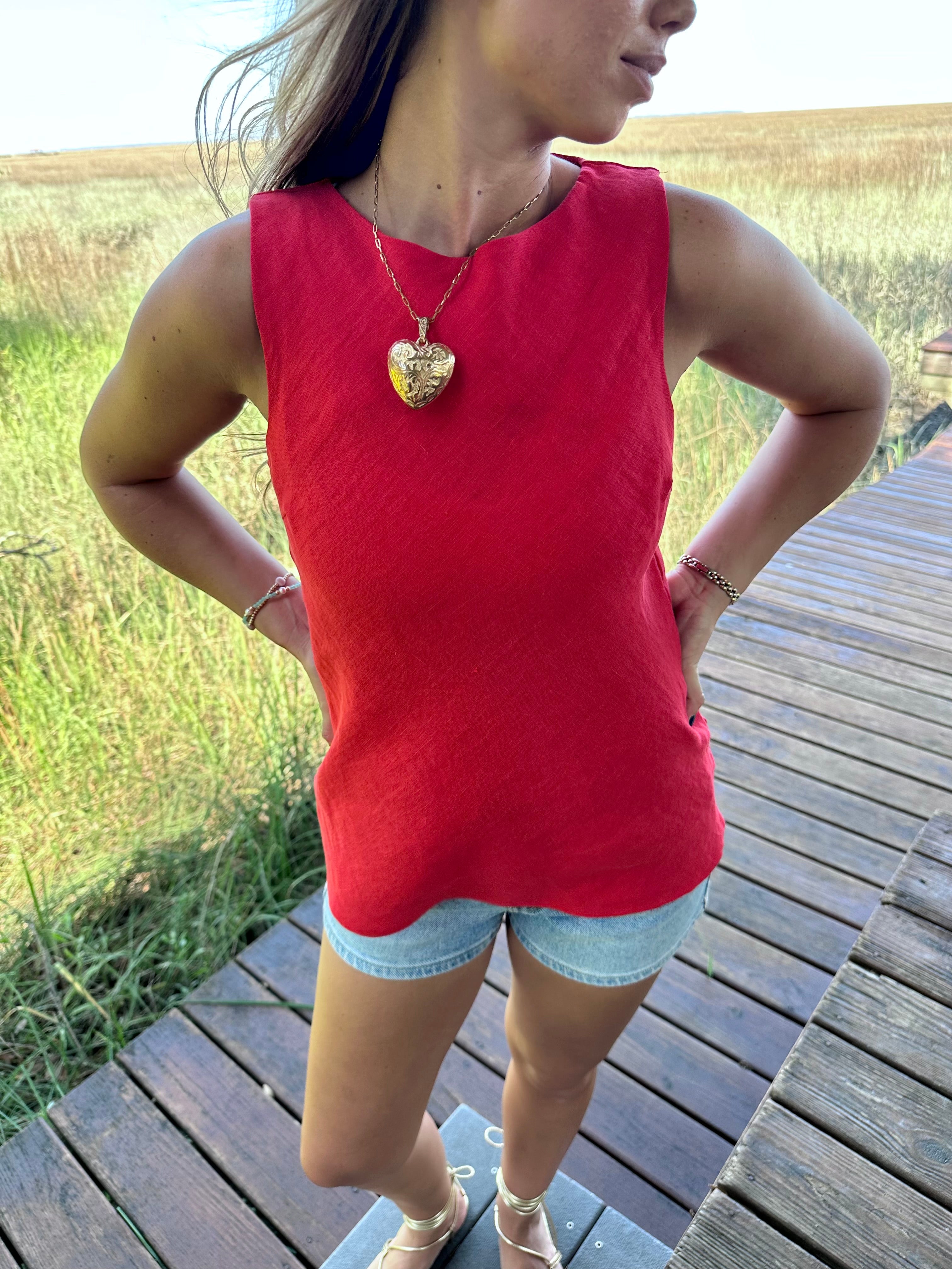 Americana Linen Tank