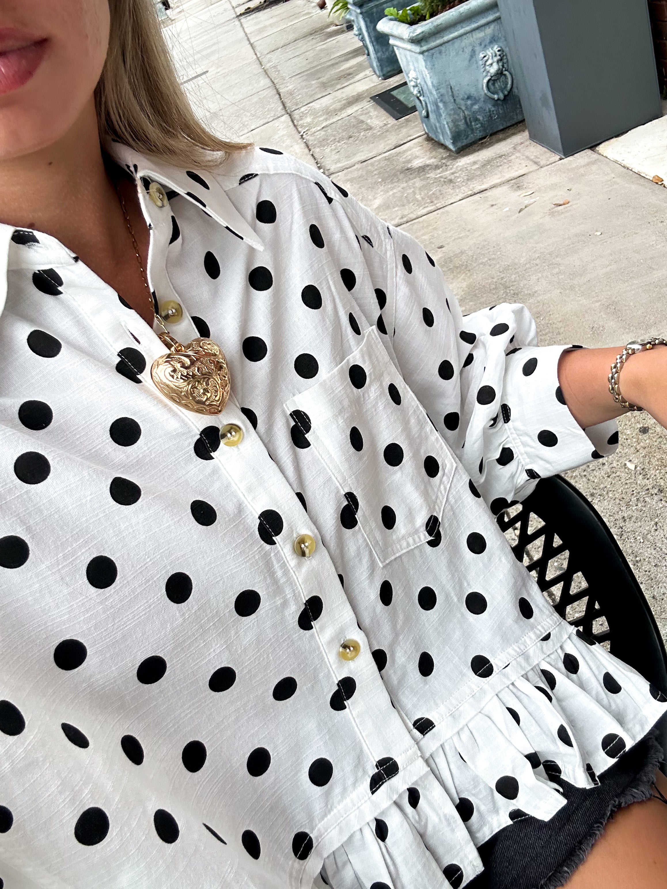 White Dottie Top