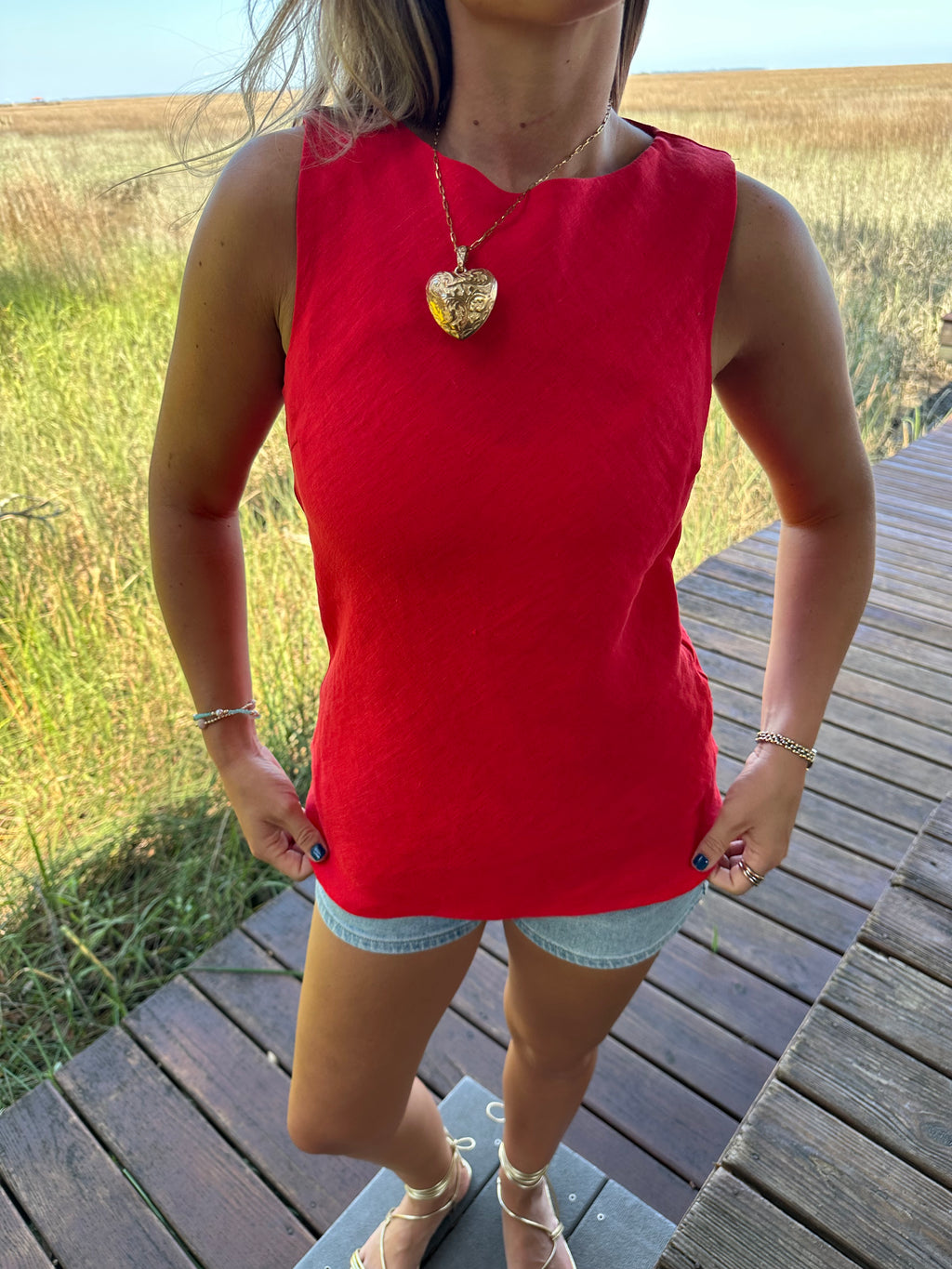 Americana Linen Tank