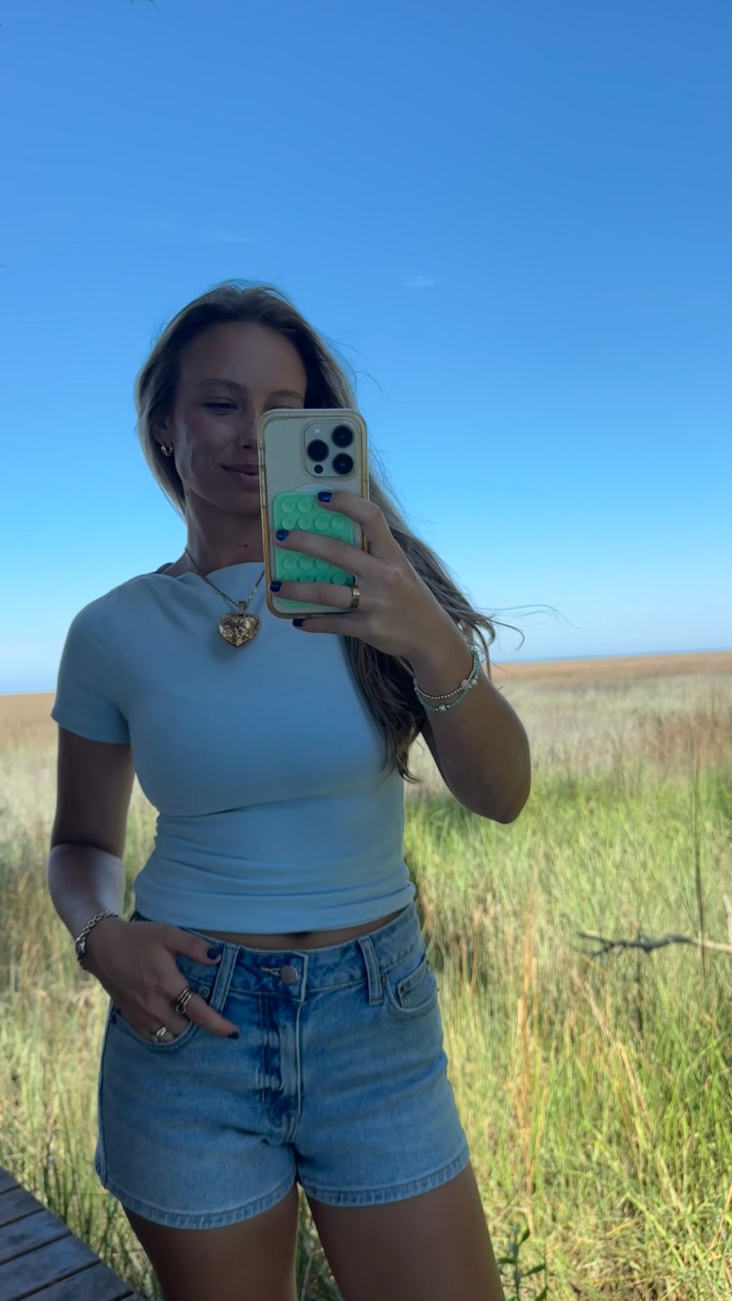 Coastline classic Top light blue