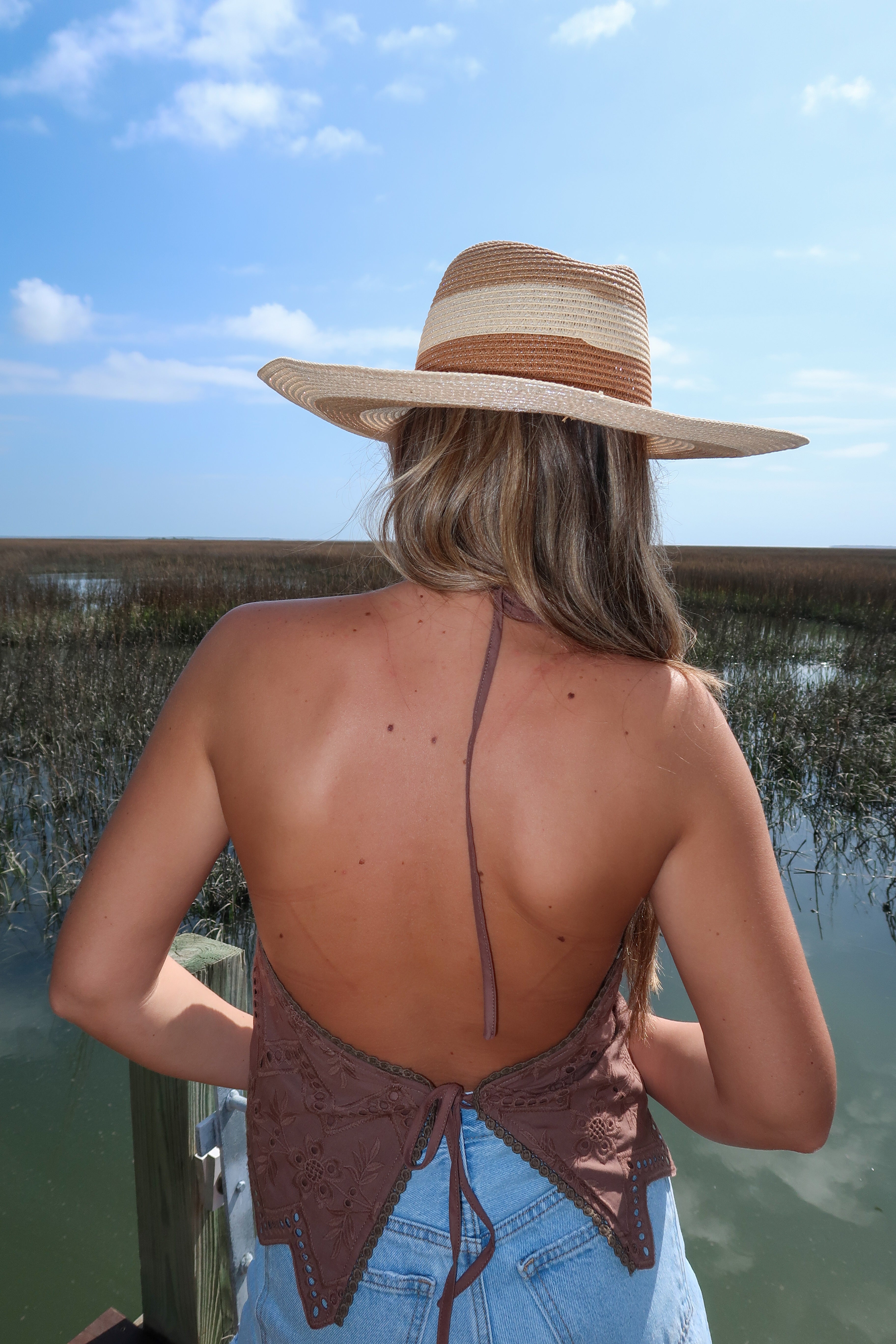 Saddlewood Eyelet Halter Top