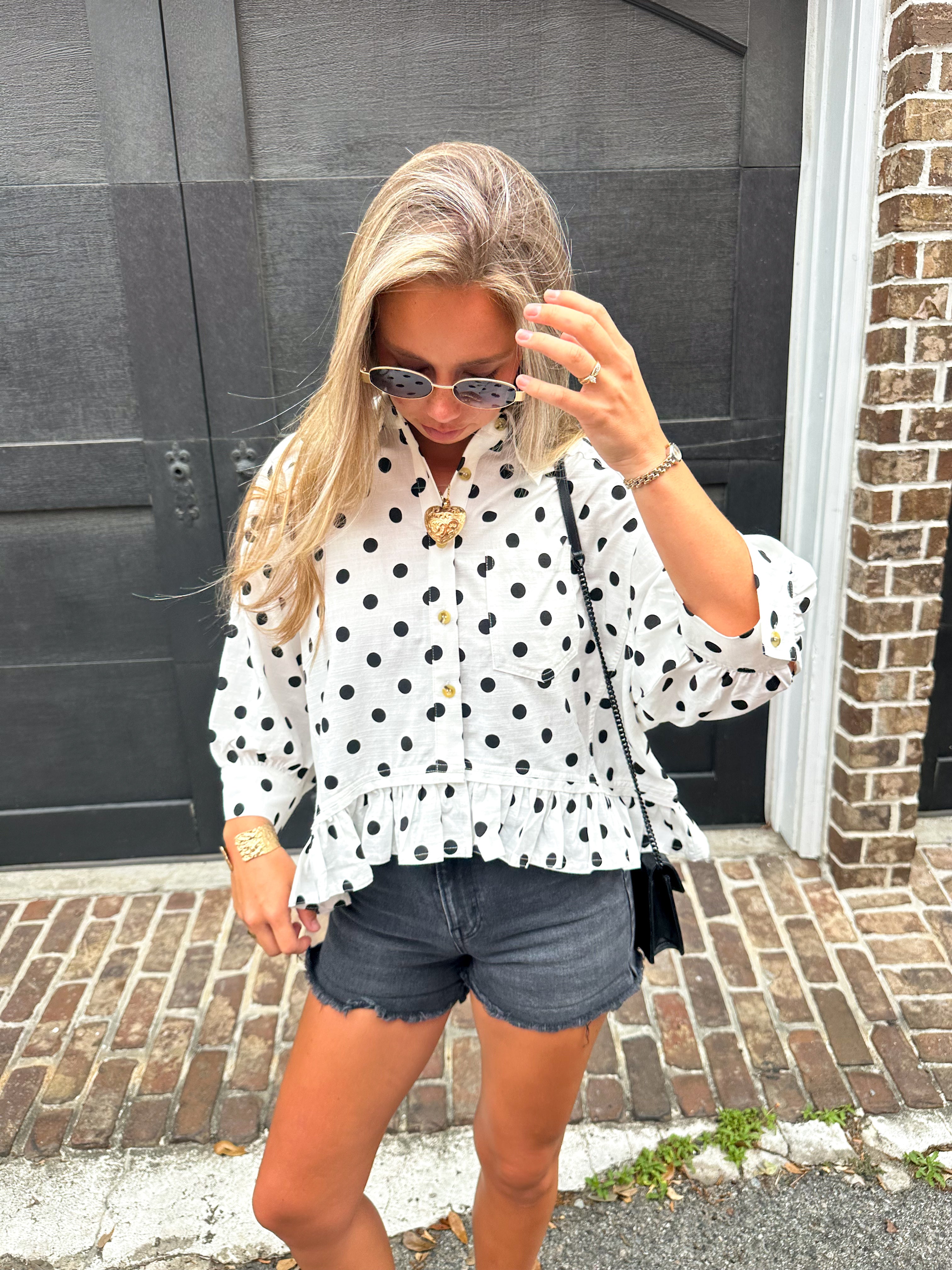 White Dottie Top