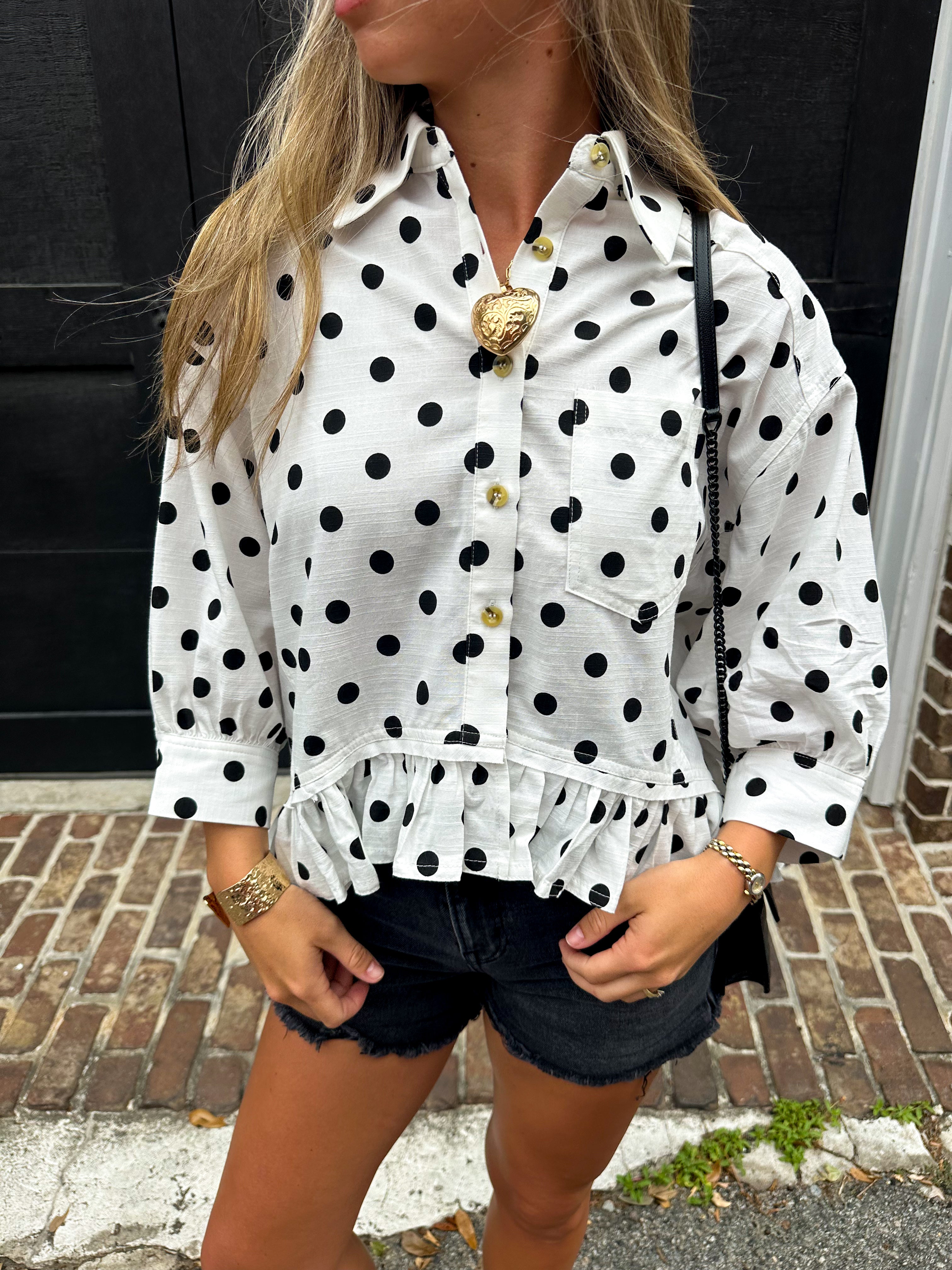 White Dottie Top