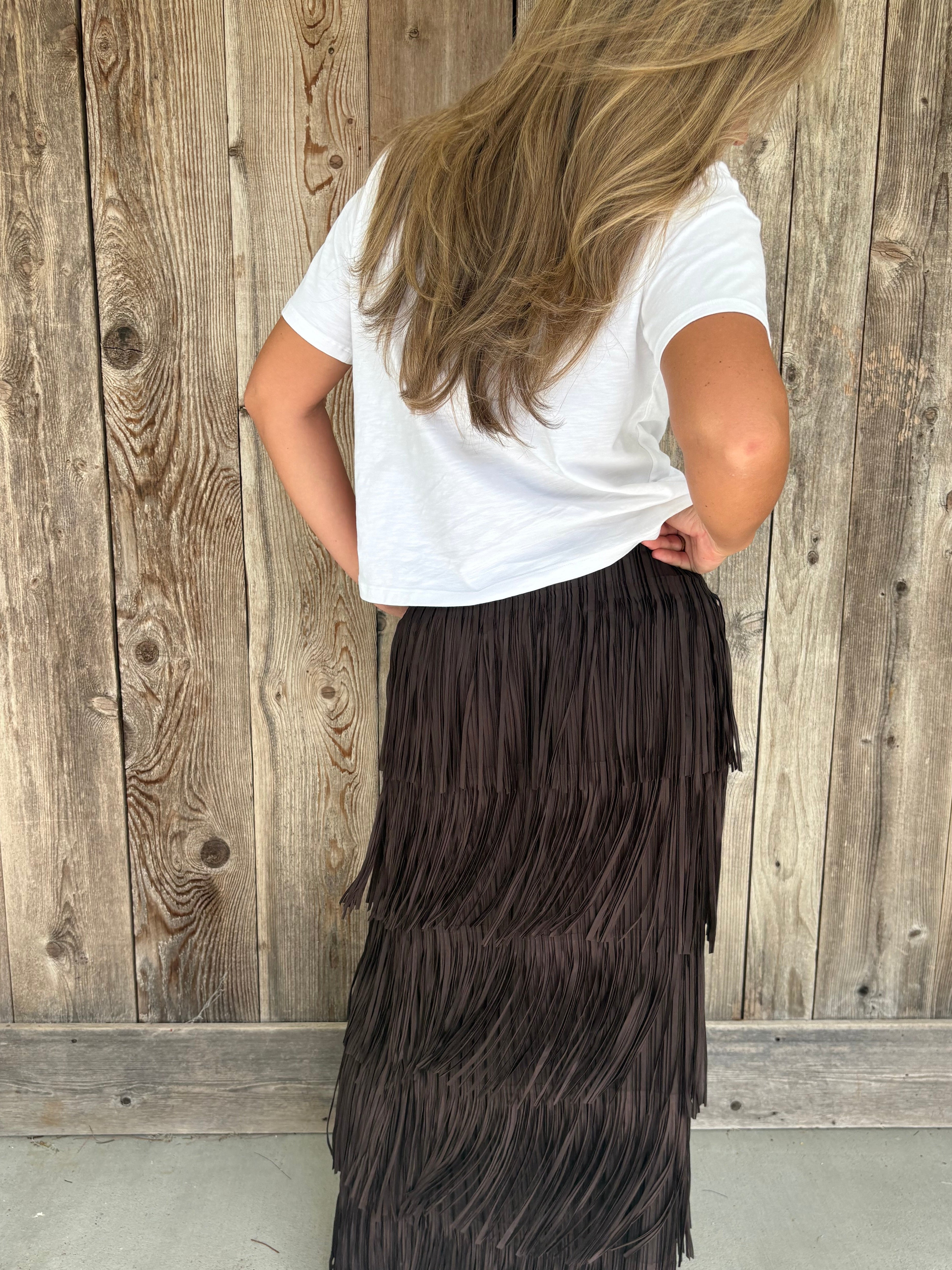 Lowcountry Fringe brown Maxi