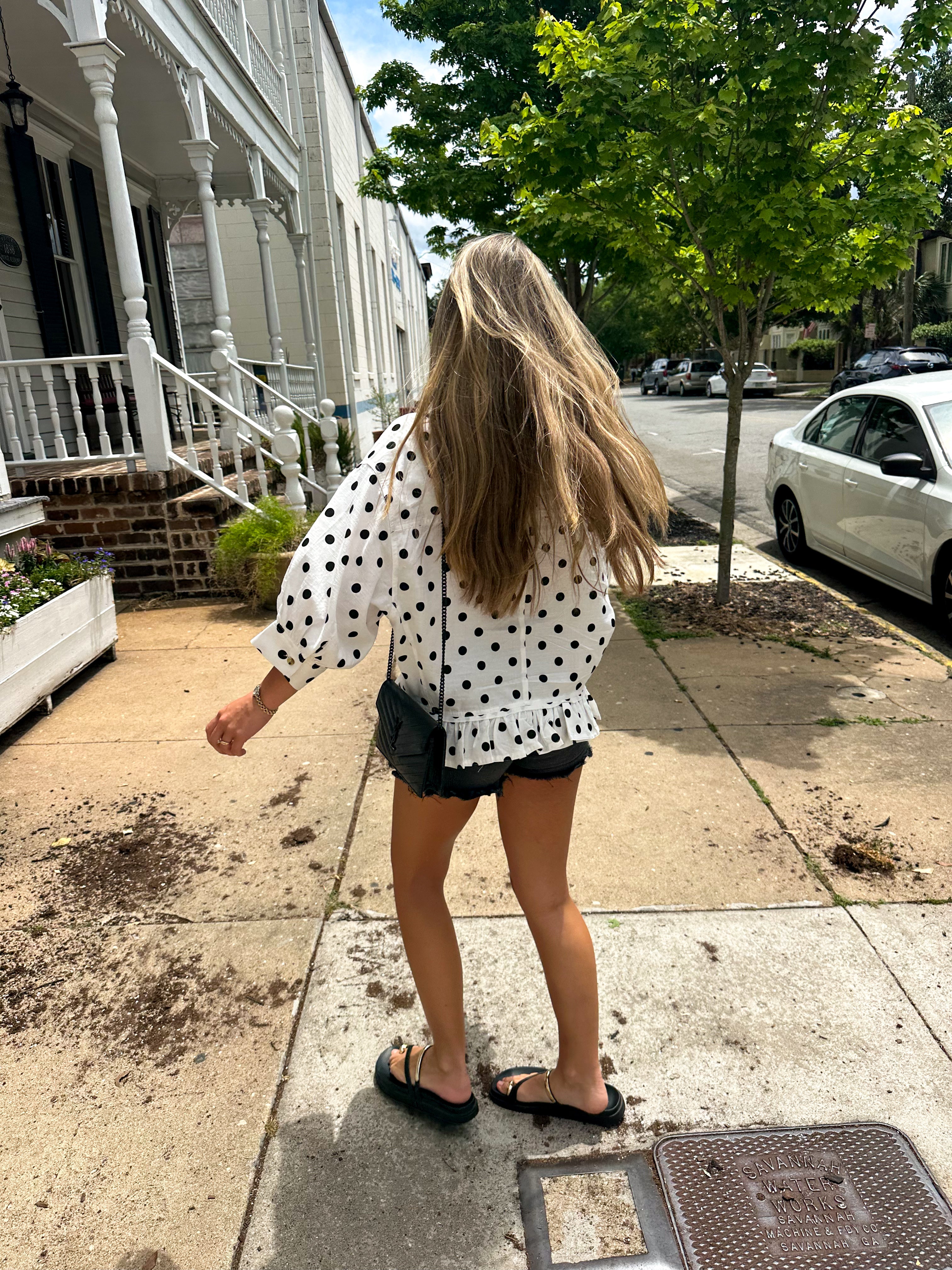 White Dottie Top