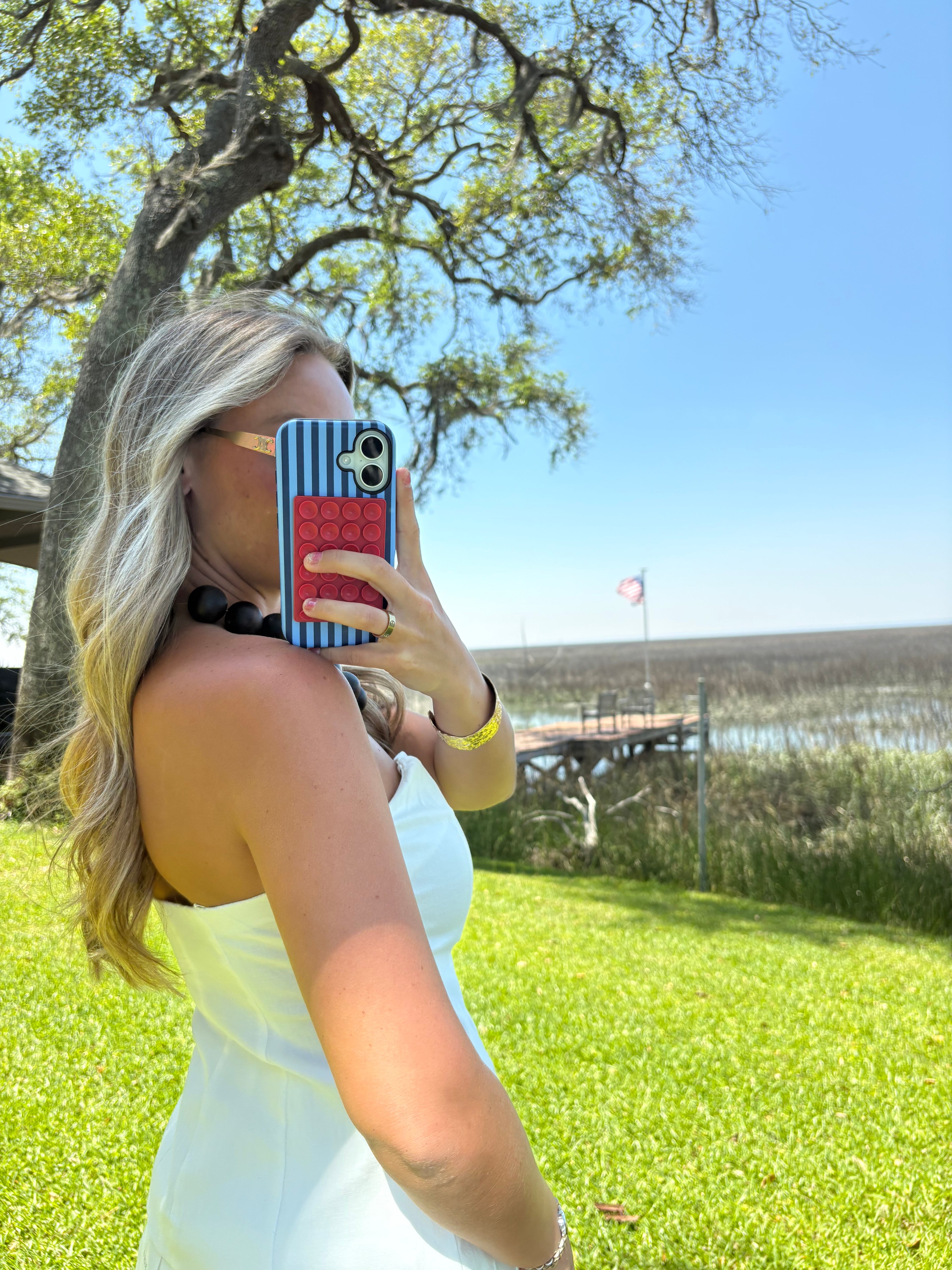 White Strapless Top