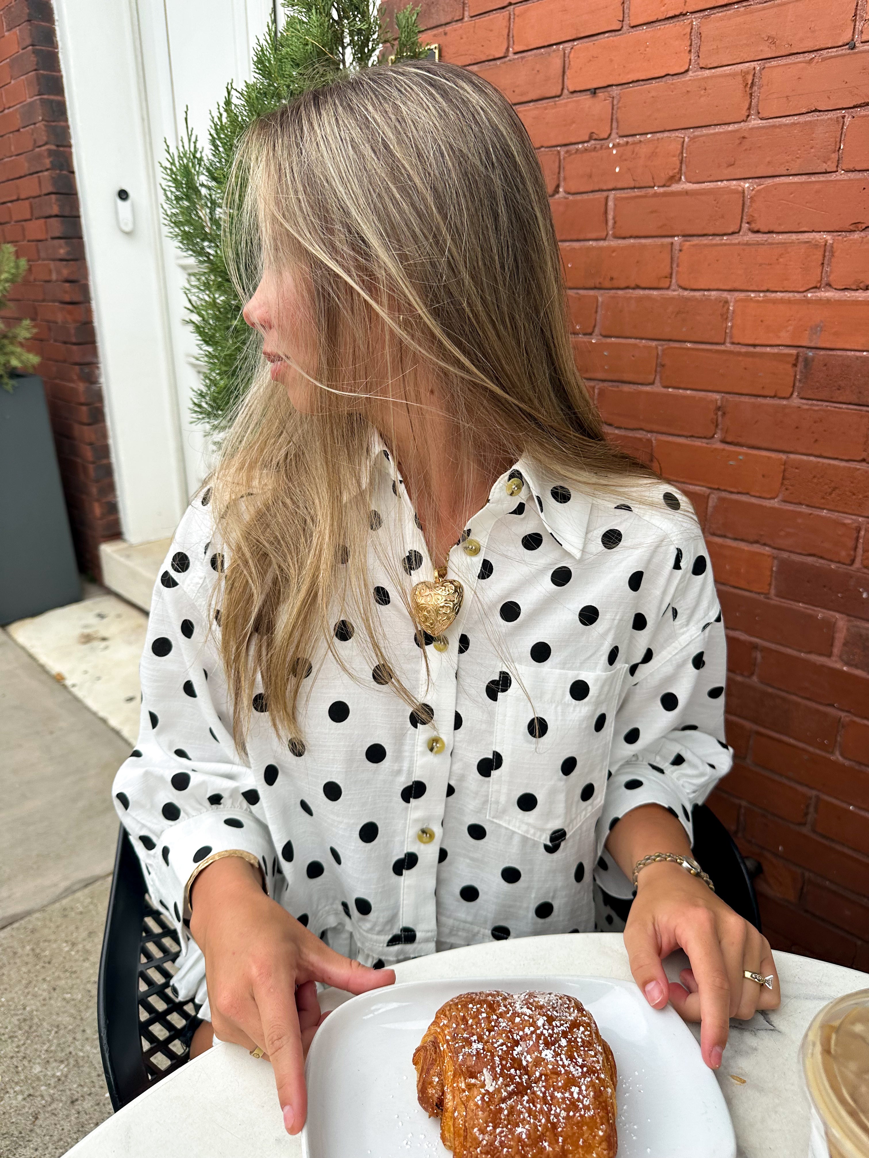 White Dottie Top