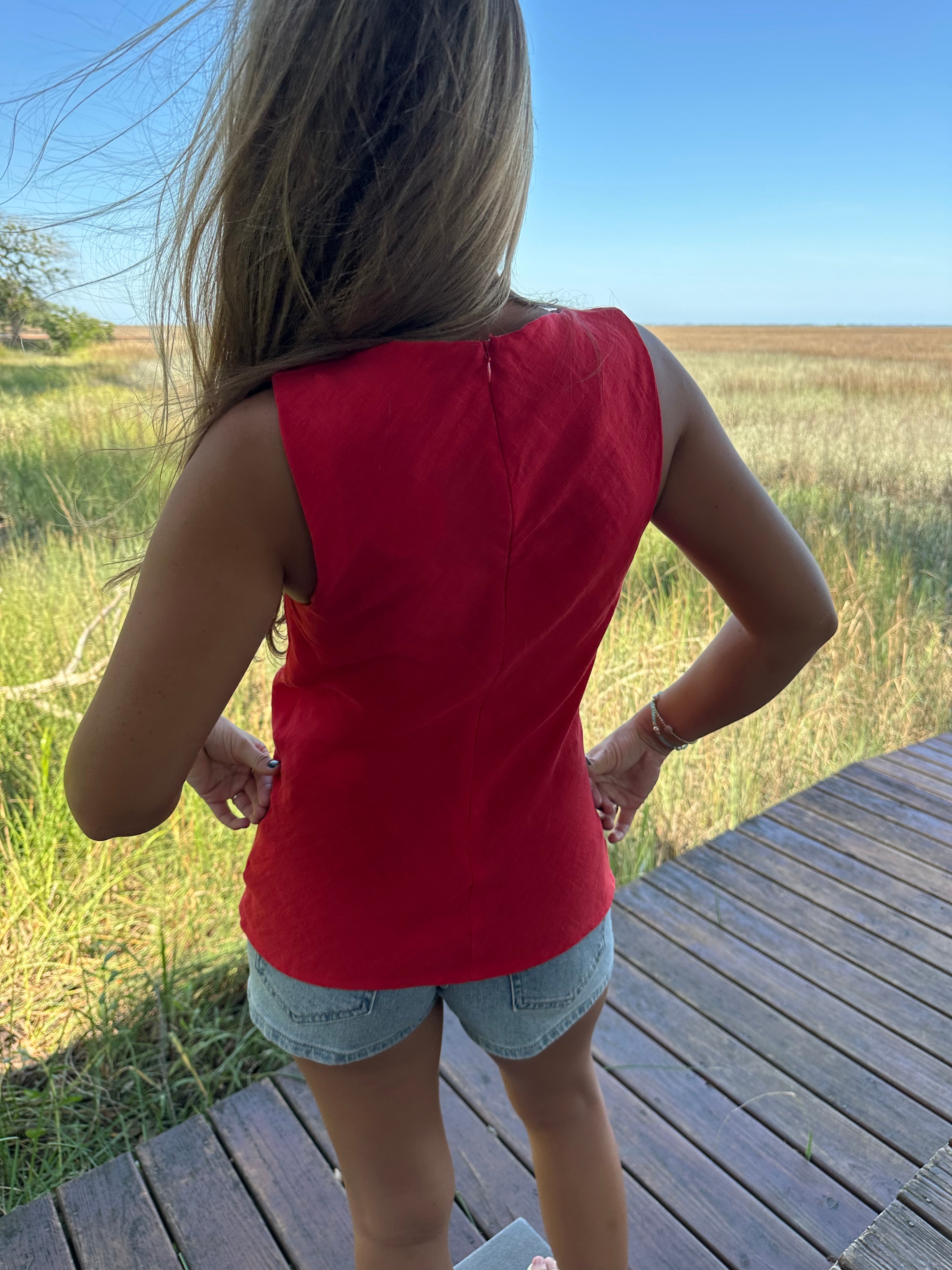 Americana Linen Tank