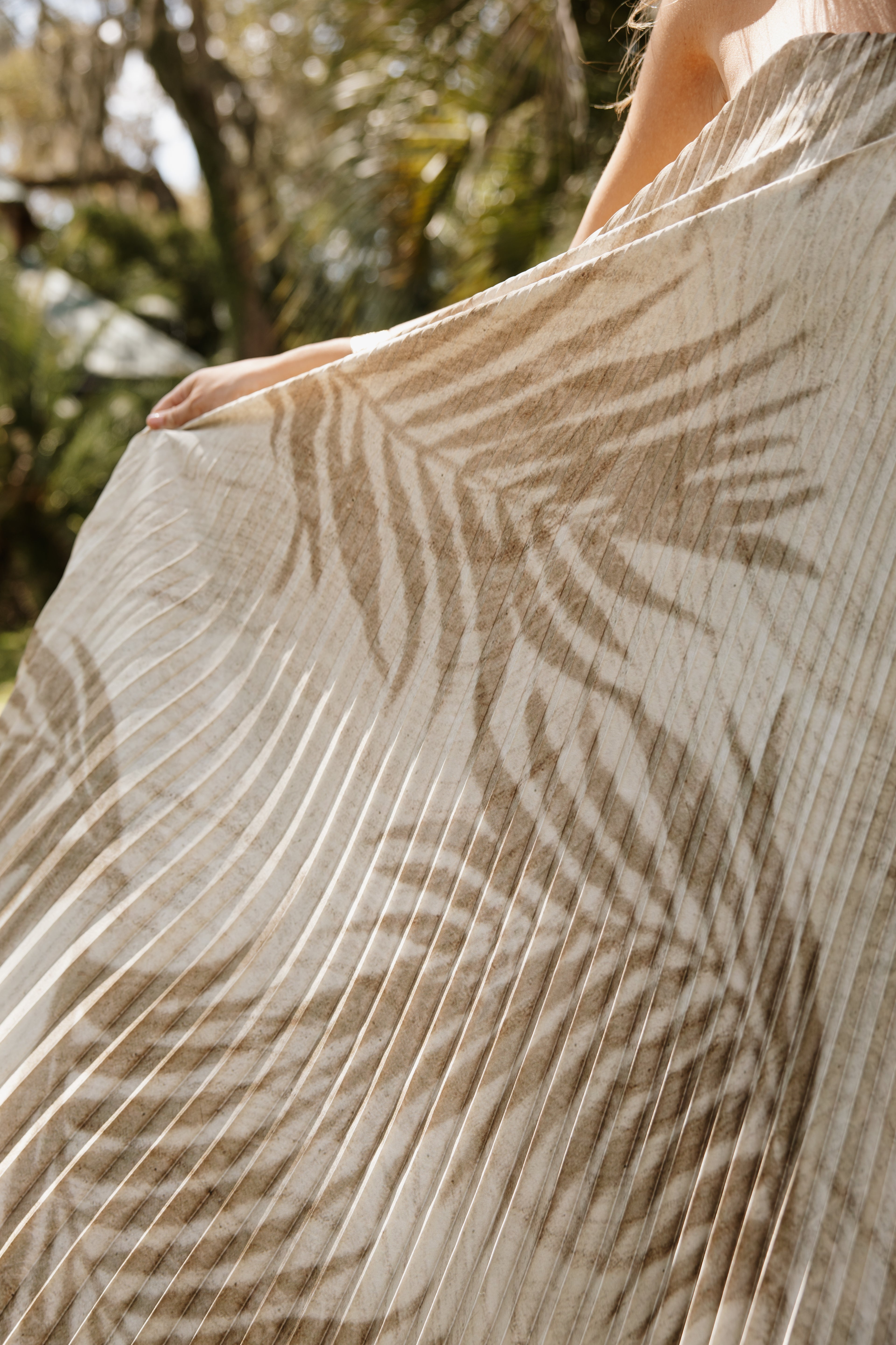 Palm Pleated Maxi