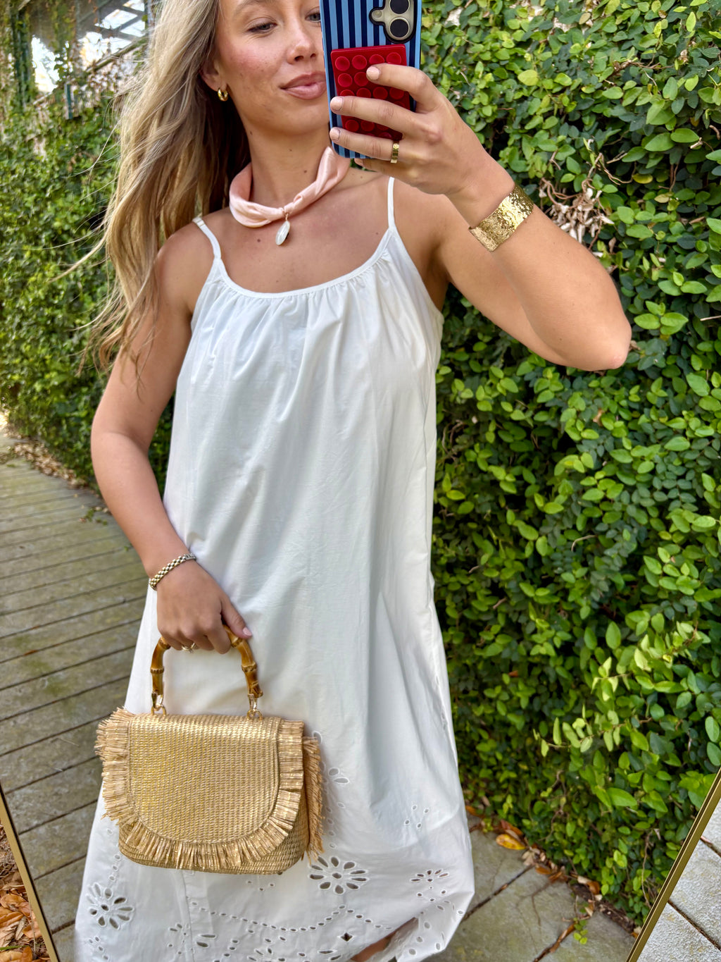 Pearl eyelet midi