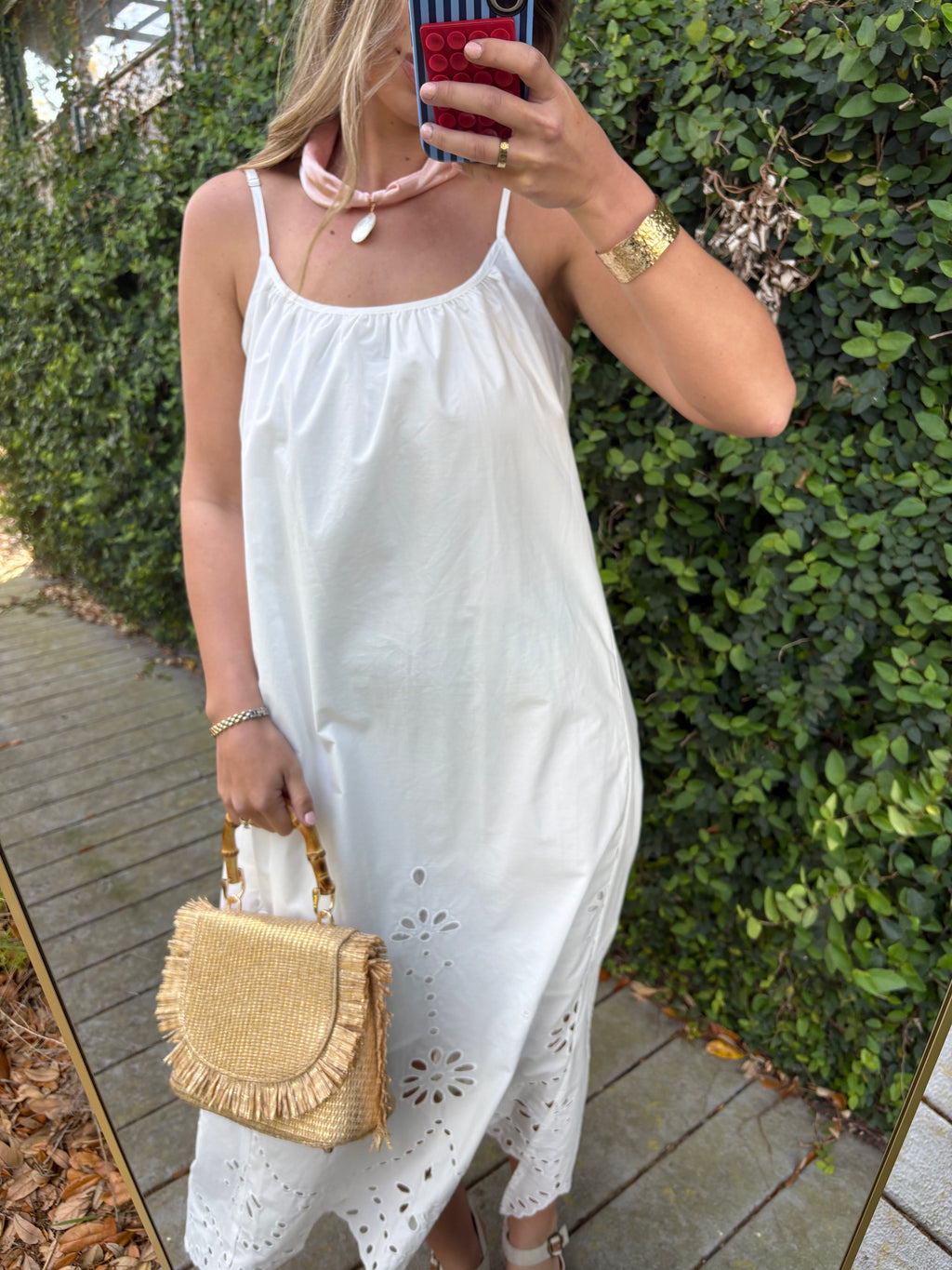 Pearl eyelet midi