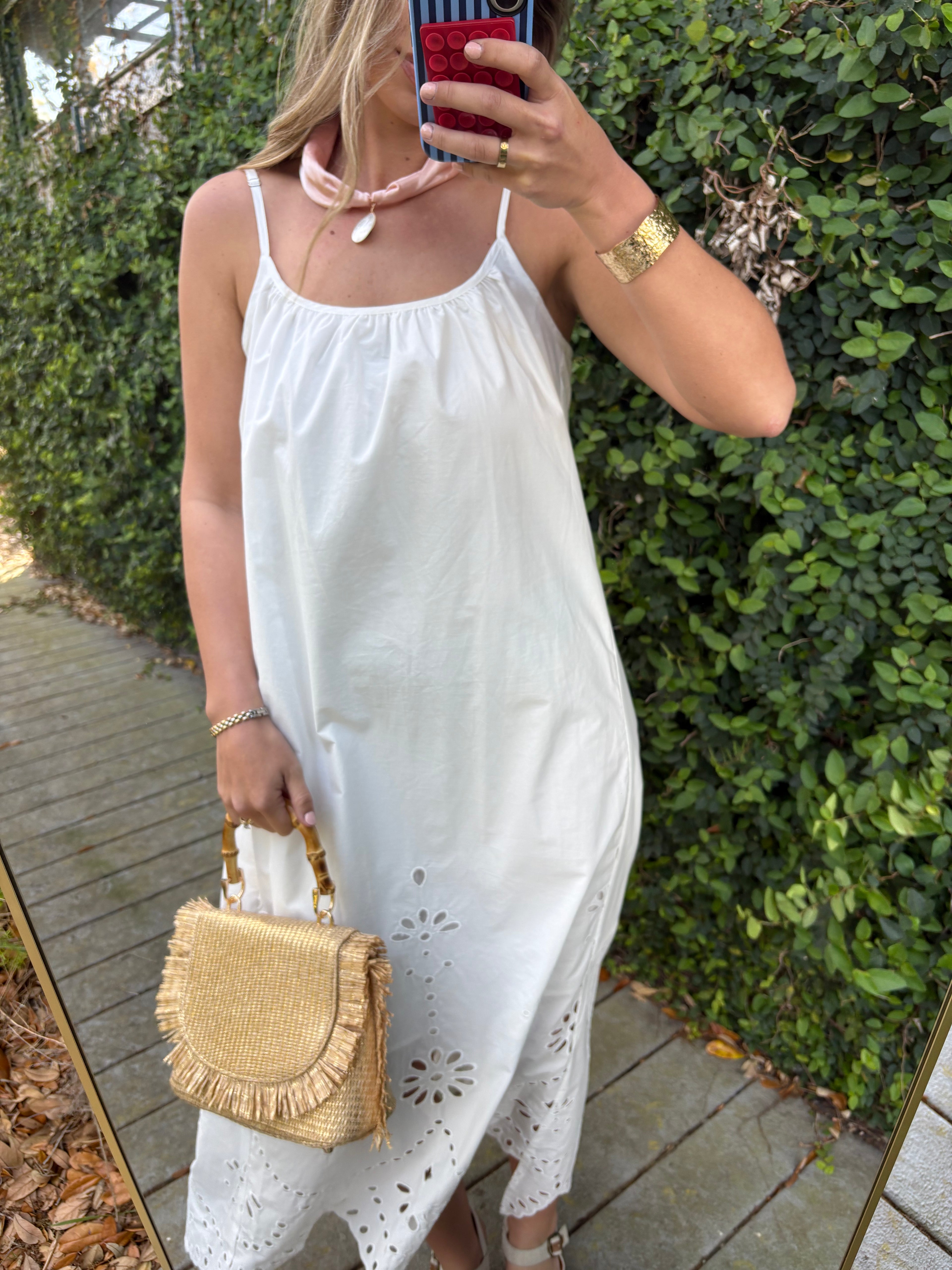 Pearl eyelet midi