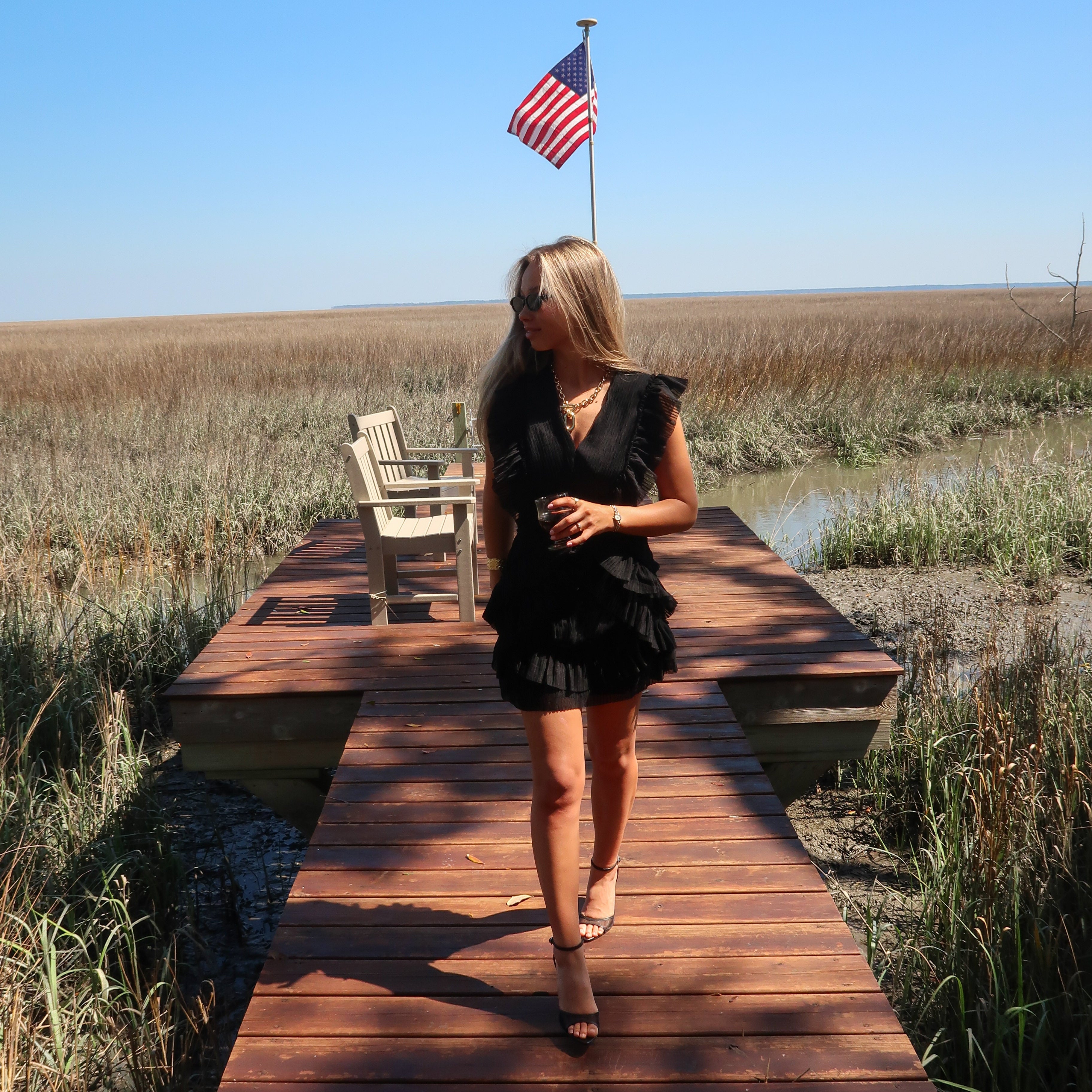 Midnight Tide Skirt Set